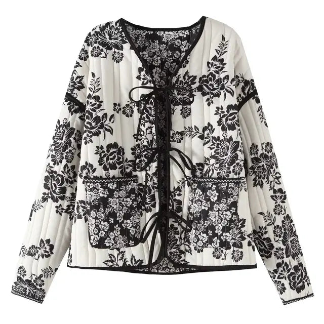 Elowen - Vintage patchwork Damen Blumenjacke