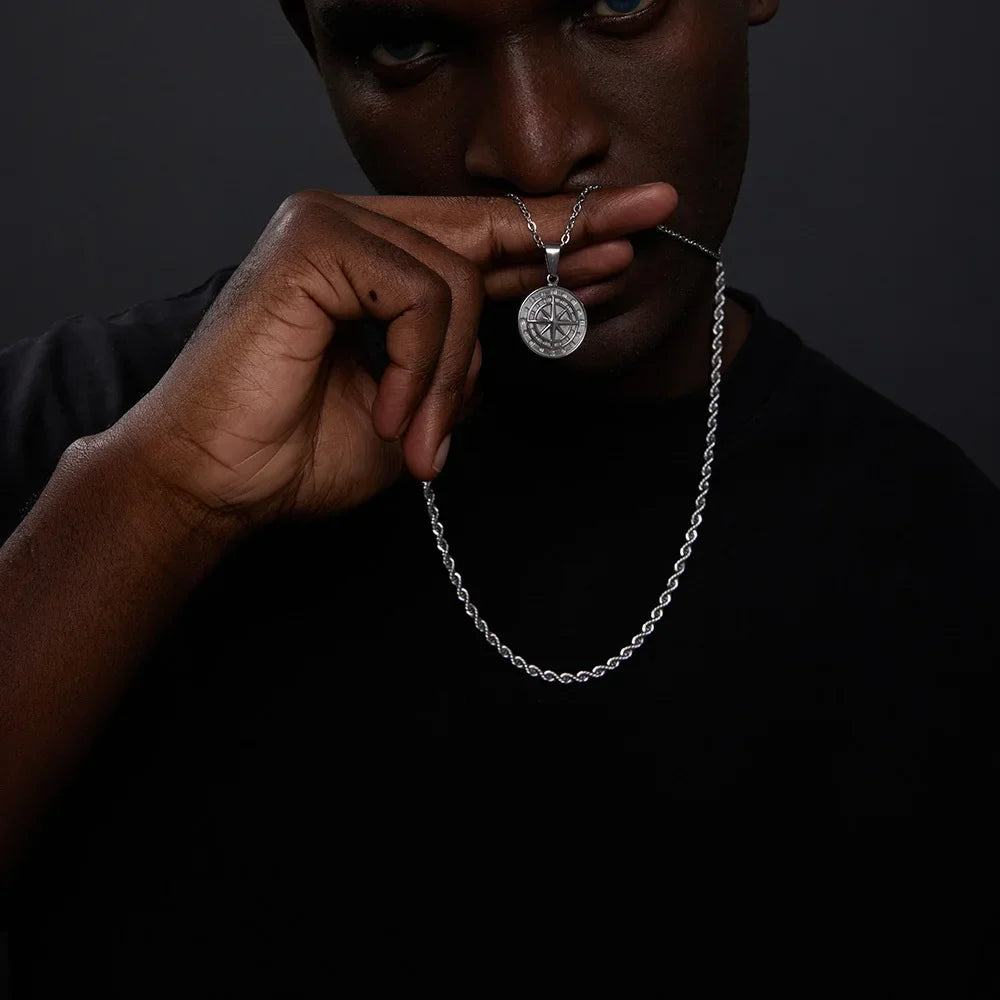 Kompashanger met gelaagde ketting - Jorge