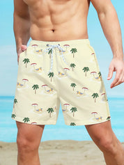 Strandshort met palmpatroon - Ivan