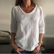 Stijlvol casual linnen T-shirt - Charleigh