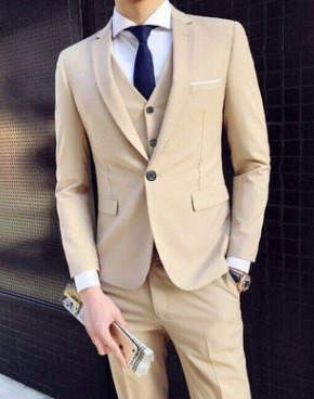 3-delige heren pak met business blazer, vest en broek - Nikolai