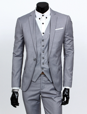 3-delige heren pak met business blazer, vest en broek - Nikolai