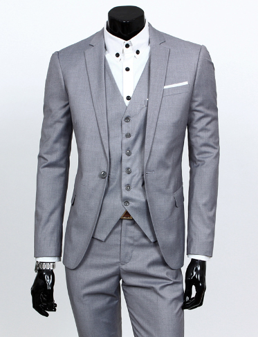 3-delige heren pak met business blazer, vest en broek - Nikolai