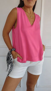Elegante mouwloze top met v-hals - Nellie
