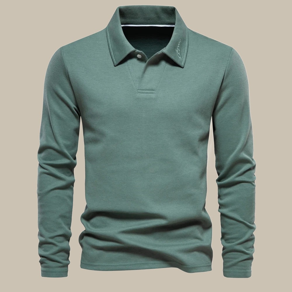 Stijlvolle polo met lange mouwen - Thomas